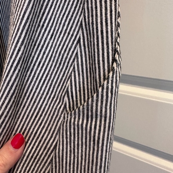 Hollister Gray and White Striped Mini Overall Sun Dress Size Small - Picture 6 of 7